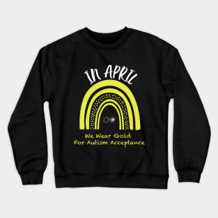 Gold for Autism Acceptance Crewneck Sweatshirt